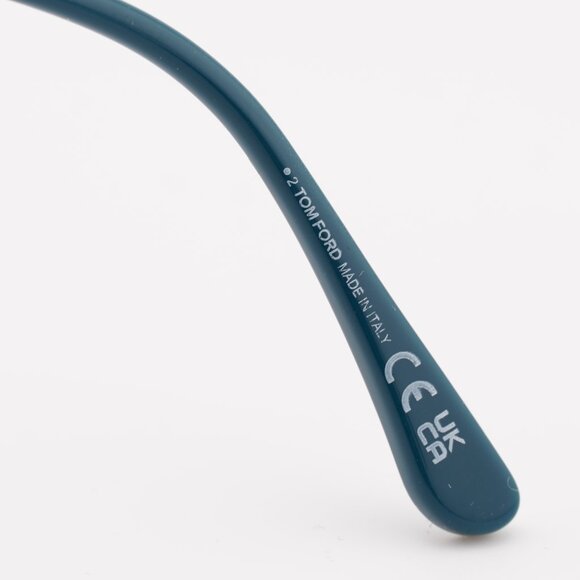 Tom Ford FT5840-B 087 Eyeglasses Turquoise 56mm Cat Eye Frame, Blue Light Block - Picture 9 of 10